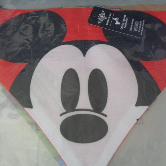 Disney Buckle-Down Dog Pet Bandana Slide Over On To Collar Mickey Mouse - Picture 1 of 2